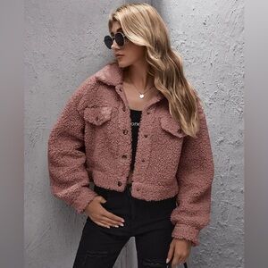 Pink fluffy jacket